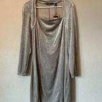 VERO MODA  velvet long sleeve grey dress junior size large Photo 11