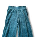 Lululemon  Womens Teal Corduroy Wide Leg Pants Elastic Waist Lounge Casual Size 4 Photo 3