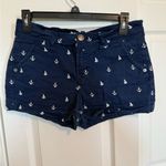 Wallflower Navy Jean Shorts with Nautical Design Blue Size undefined Photo 0