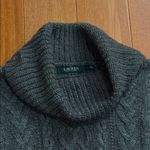 Ralph Lauren  Charcoal Cable Knit Turtleneck Sweater Size L Photo 3