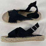 Reserved  Canvas Strappy Espadrille‎ Sandal in Black Size 9 Photo 0