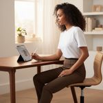 Vera Wang Simply  women’s medium brown pull on high rise ankle trousers Photo 5