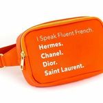 I Speak Fluent French Orange Belt Bag Photo 2