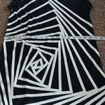 BCBG Maxazria black & white abstract midi dress size Small Photo 12