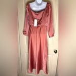 Lush Clothing COWL NECK LONG SLEEVE MIDI DRESS IN MAUVE WOODS Photo 3