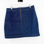 Ann Taylor LOFT Blue Pockets Back Zip Closure Denim Casual Mini Skirt Size 14 Photo 1