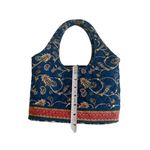 AMERICANA BY SHARIF Blue Floral Fabric Bucket Bag Photo 7