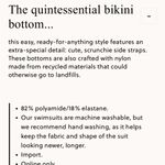 J.Crew Scrunchie Side Strap Bikini Bottom Swim Full Coverage Black XL (16) NWT Photo 2