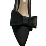 Nina Women's  Bianca Black Mesh Pointed Heels with Bow Accent Photo 5