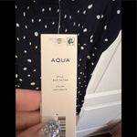 AQUA  BLOOMINGDALE’S M Polka Dot Navy Smocked Dress Photo 6