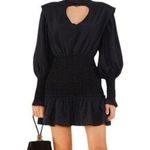 Farm Rio  Dress Women's Size Small Black Smocked Long Sleeve Cocktail Party Photo 1