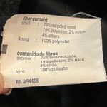 Braetan WOOL BLEND Women Large Charcoal Grey Double Breasted Hooded Pea Coat Gray Photo 5