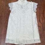 Cable & Gauge  Women’s White Lace Blouse Photo 6