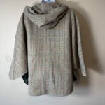 Paul & Joe for Target Hooded Plaid Cape Coat L/XL Wool Blend Front Pockets Green Size L Photo 8