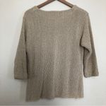 Vintage Nino Wong Linen Blend Knit Textured 3/4 Sleeve V Photo 7