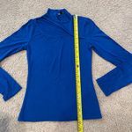 Haute Monde  Cut-out Mock Neck blue Long Sleeve Top Photo 6