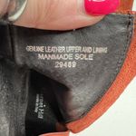 Garnet Hill  Size 7 Booties Orange Suede Ankle Boots Zip Italy Leopard Women’s Photo 6