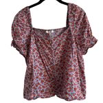 Madewell  Button Front Smocked Back Puff Sleeve Top in Piccola Floral Photo 1