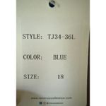 RENE RUIZ Collection NWT Blue Printed One Shoulder Gown Plus Sz 18 Photo 4