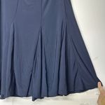 CHAPS  Women’s Skirt Size Large Navy Blue Flowy A-Line Mid-Length Casual Career Photo 4