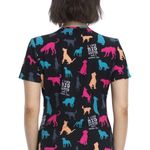 Cherokee  Prints Women Medical Scrubs Top V-Neck Dog Lover top XS Photo 1