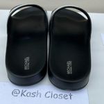 Michael Kors Black Brandy Slide Metallic Striped Sandal Photo 2