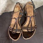 Stuart Weitzman Brown Cork Wedge Sandals Size 8 Photo 2