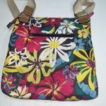 Lily bloom Crossbody Bag Purse Hibiscus Tropical Floral Print Brown Pink Womens Photo 6
