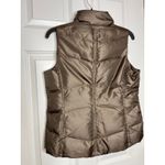 Lands' End  Down Feather Filled Metallic Brown Puffer Vest XS‎ 2-4 Photo 1