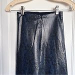 Commando • Faux Leather Animal-Print Leggings in Navy Snake blue black reptile Photo 3