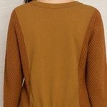 BKE  Women's Size Medium Brown Tan Waffle Knit Crew Neck Pullover Sweater Photo 1