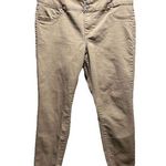 D. Jeans Light Wash Tan Tapered Capri Denim Jeans Size 14 Mid Rise Pockets Zip Photo 0