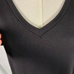 cupio  Black V-Neck Tunic Tee Shirt Womens M Soft Stretch Short‎ Sleeve Basic Top Photo 2