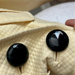 RICKIE FREEMAN FOR TERIJON | Vintage Yellow Cropped Textured Blazer Jacket Size 2 Photo 2