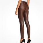 Spanx  brown faux leather snake skin legging Photo 2