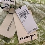 Industry Republic Green / White Magnified Paisley Linen Blend Shorts Photo 3