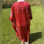 Shazein Intimate vintage women’s red/gold/floral caftan moo moo house dress OSFA Red Size undefined Photo 3
