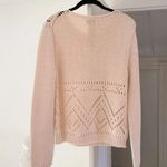 Paul & Joe Sister Bernie Chunky Knit Eyelet Sweater Size 2 Pink Photo 6