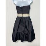 Anthropologie  Wasabi Rosanna Silk Strapless Mini Dress‎ Formal Black Cream XS Photo 3