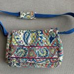 Vera Bradley Blue and Red Crossbody Bag with Quilted Texture Photo 0