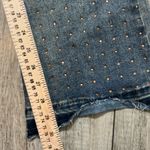 Ashley Mason Embellished Distressed Hem Flare Jeans - Studded Denim Boho Y2K Style sz 1/25 Photo 4