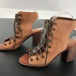 Jeffrey Campbell x Free People Minimal Taupe Lace Up Peep Toe Heeled Sandals Photo 5