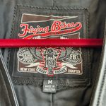 Flying Bikes Oakwood Vintage Women’s Leather Fringe Conch Detail Vest Sz M Black Size M Photo 3