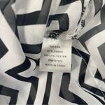 Tacera Tunic Blouse black white red chevron printed design polyester Size Large Photo 7