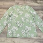 Blair Mint Green With Paisley Print Long Sleeve Round Neck Sweatshirt Size M Photo 4