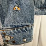 Bagatelle Collection Denim Jacket Studded Embroidered Floral Butterfly Size M Blue Size M Photo 5