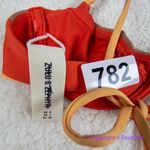 New! Set! Zulu & Zephyr Free People Tie Curve‎ Brief Bikini, size 2 Red Photo 7