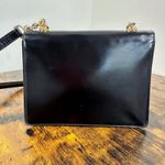 Gucci Vintage  Black Leather Flap Chain Shoulder Handbag Evening Bag Authentic Photo 1