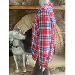 L.L. Bean Fleece Lined Button Down Long Sleeve Shirt Jacket Women's Size M Red Size M Photo 2