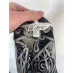 VTG TravelSmith Embroidered Lace Sheer Black & White Shawl Blazer Womens Large Photo 3